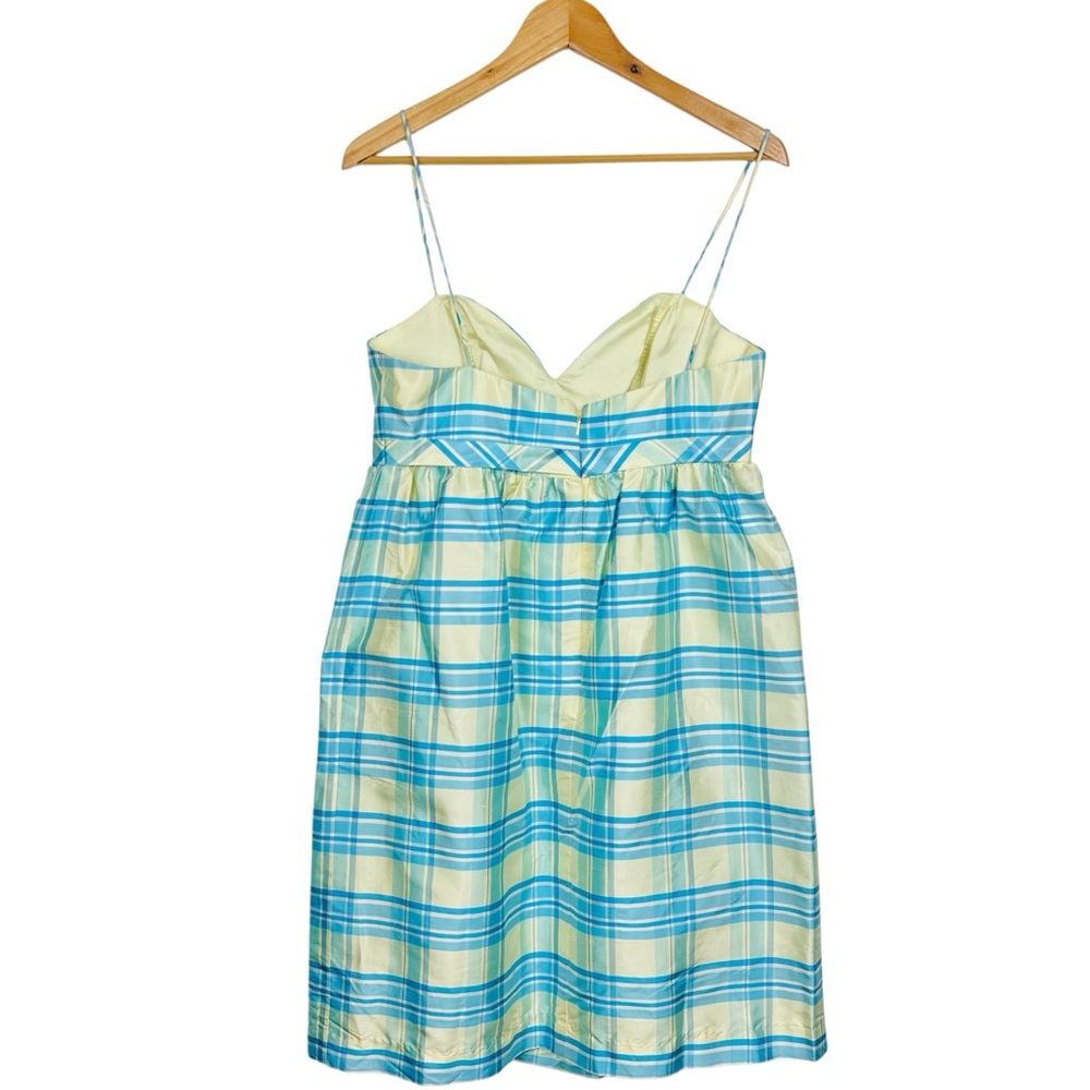 Alfred Angelo Y2K Plaid Silk Sweatheart Neckline Picnic Formal Mini Dress 8 - Picture 2 of 8